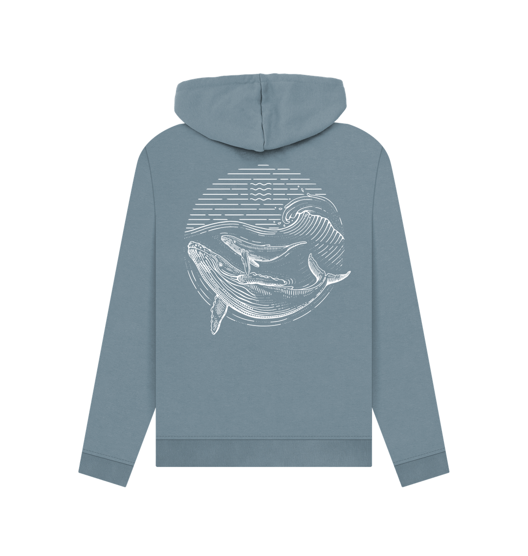Stone Blue Printed Hoody