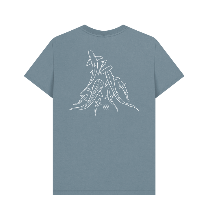 Stone Blue Printed T-shirt Back