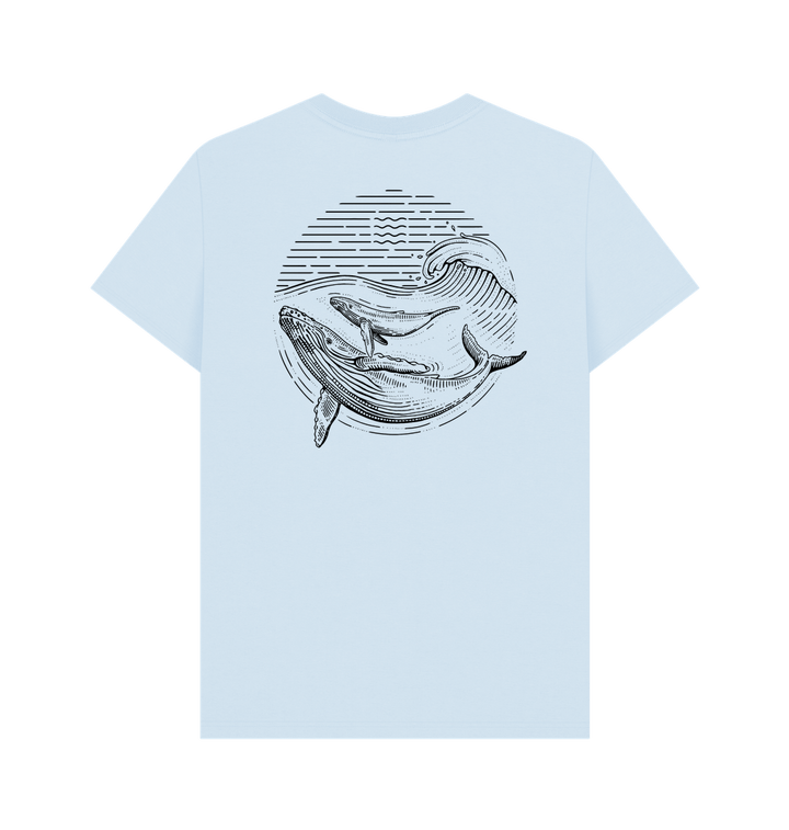 Sky Blue Printed T-shirt Back