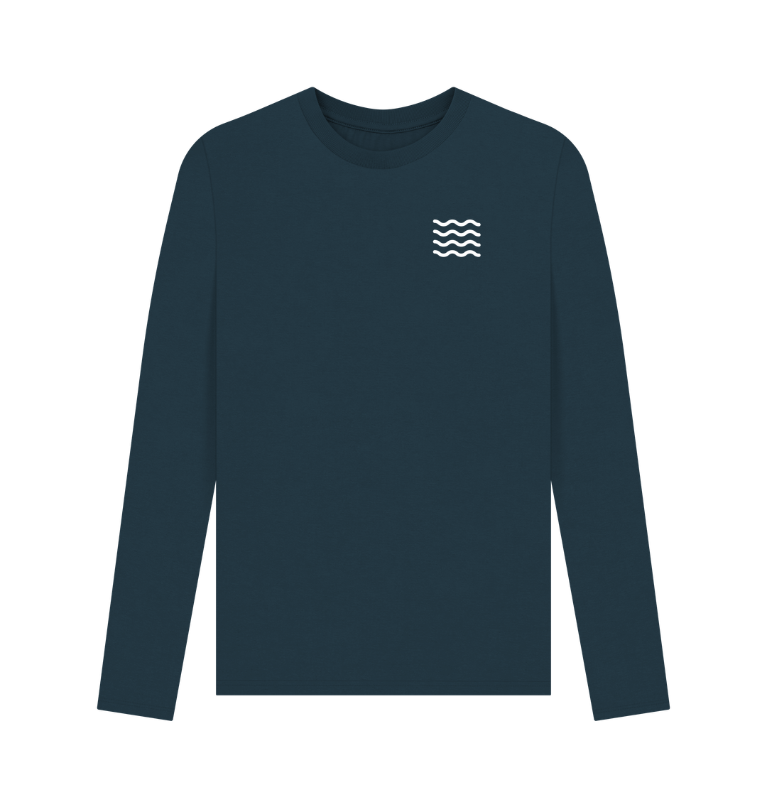 Denim Blue Printed Long Sleeve T Shirt
