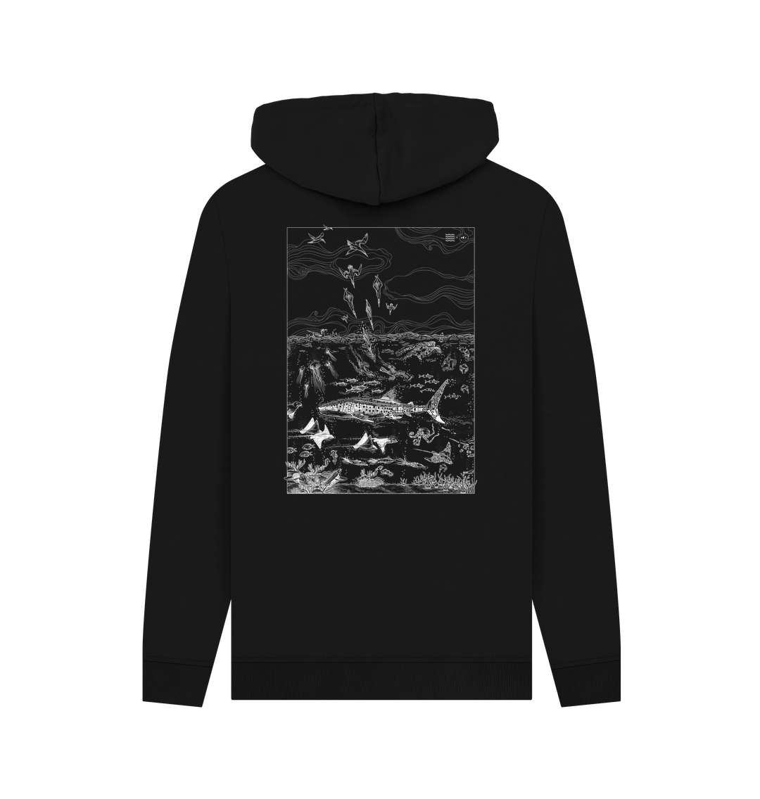 Black Printed Hoody