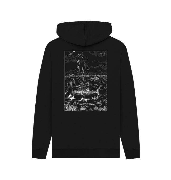 Black Printed Hoody