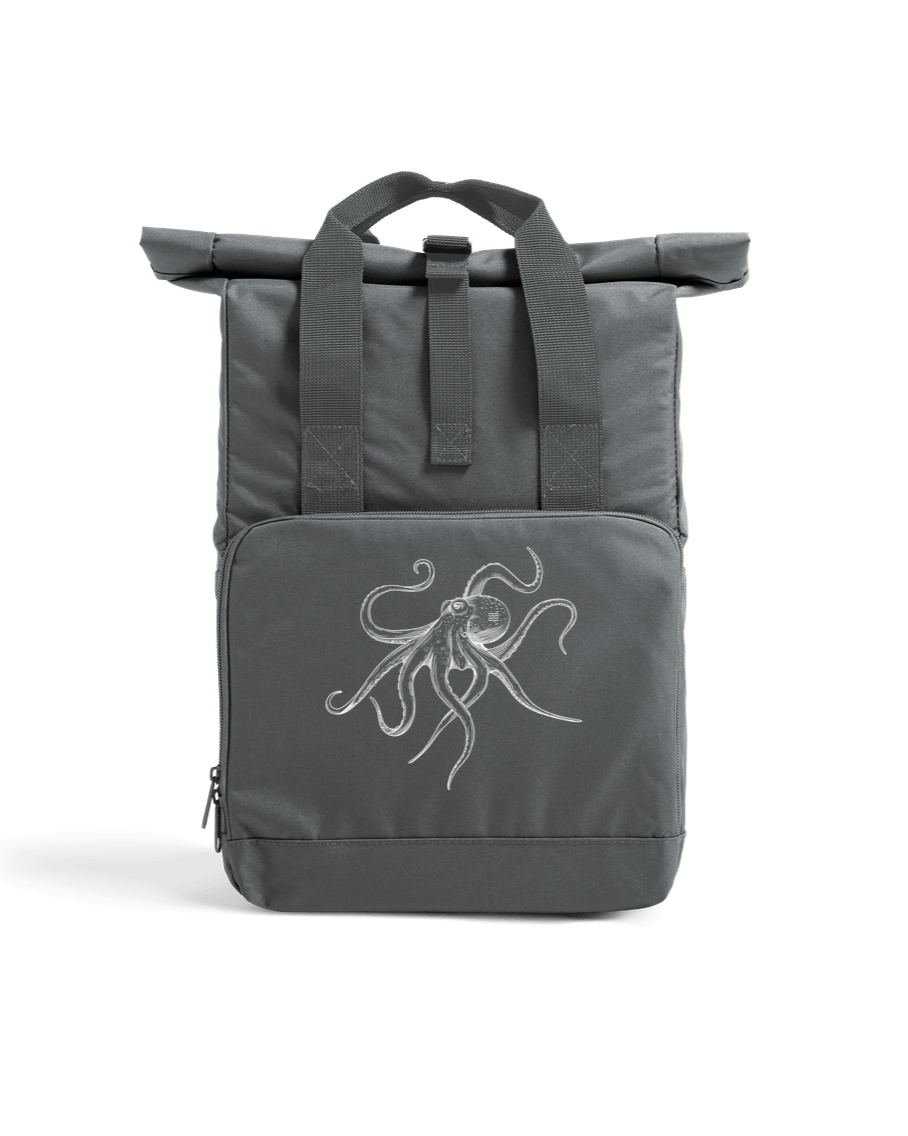 Graphite Grey Octo Recycled Roll-Top Backpack