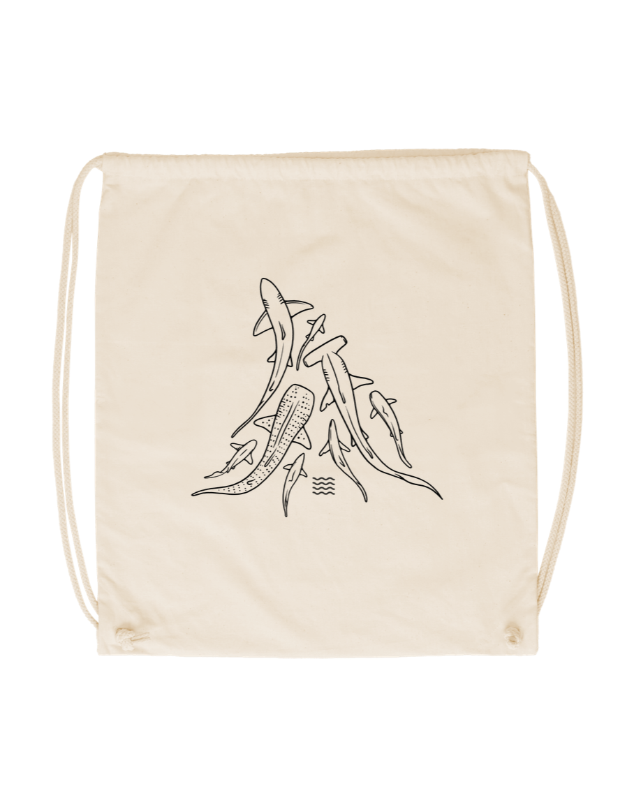 Natural Fins Drawstring Bag