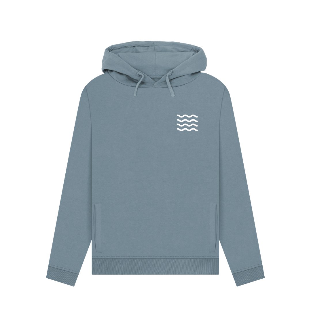 Stone Blue Printed Hoody