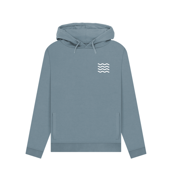 Stone Blue Printed Hoody