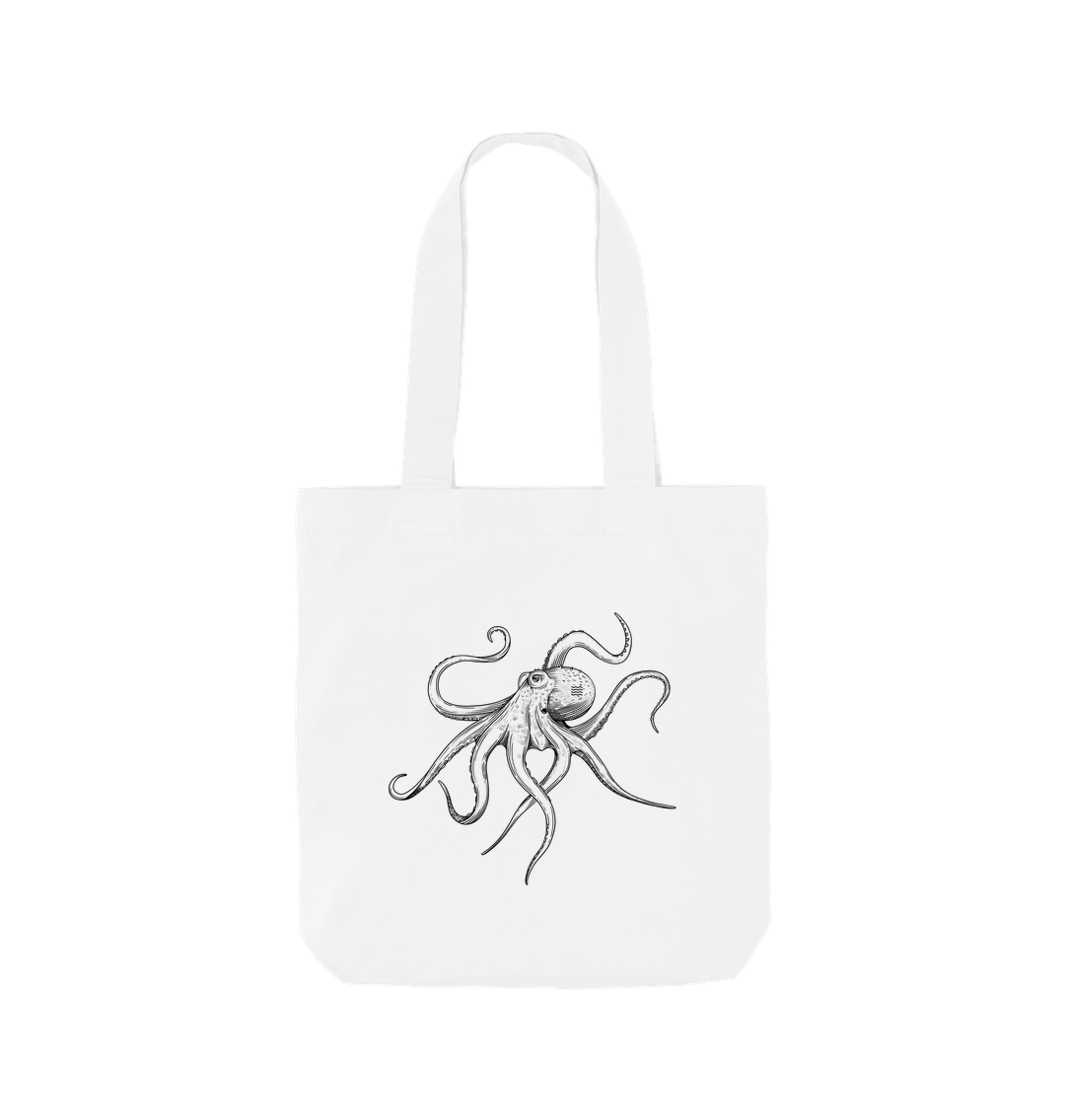 White Octopoda Tote Bag