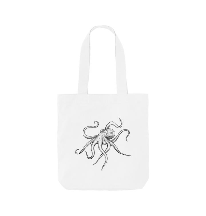 White Octopoda Tote Bag