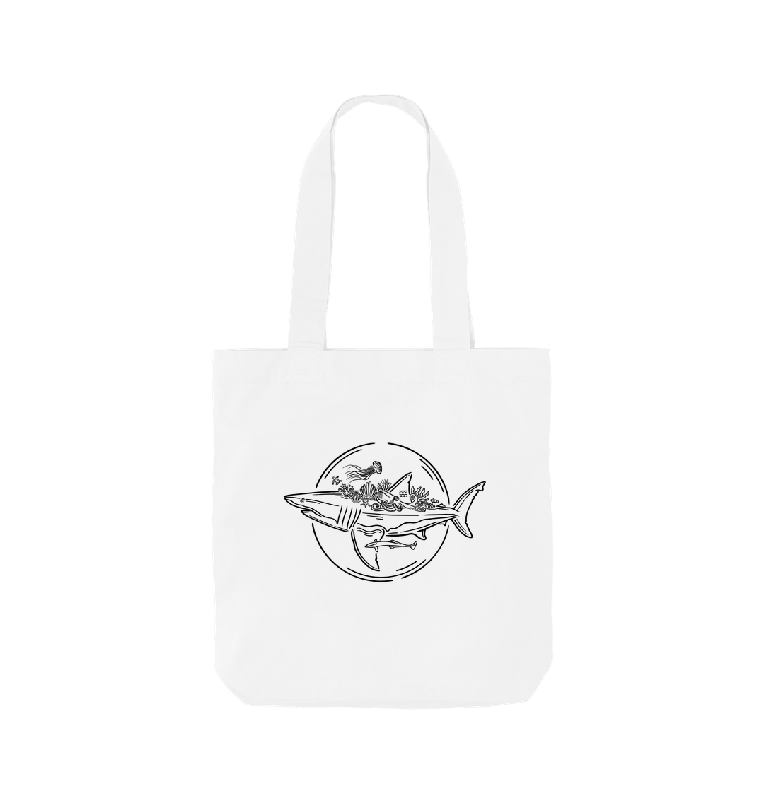 White Printed Bag Front