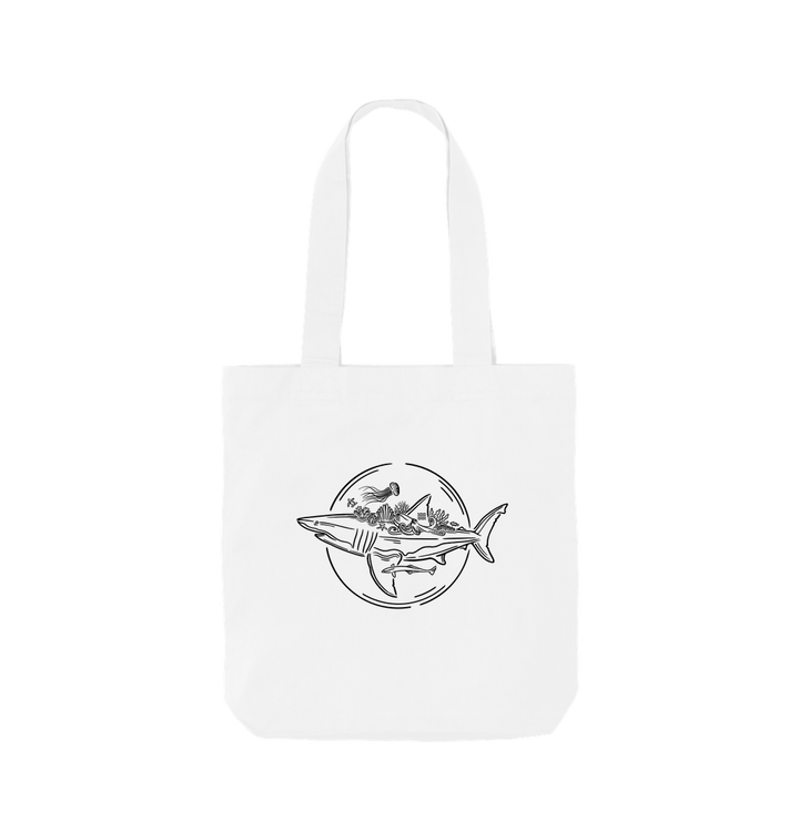 White Printed Bag Front
