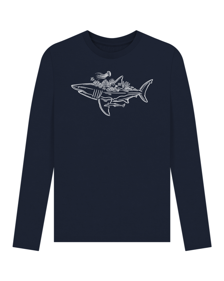 Navy Blue Balance Keepers Long Sleeve T-shirt \/ Front Print