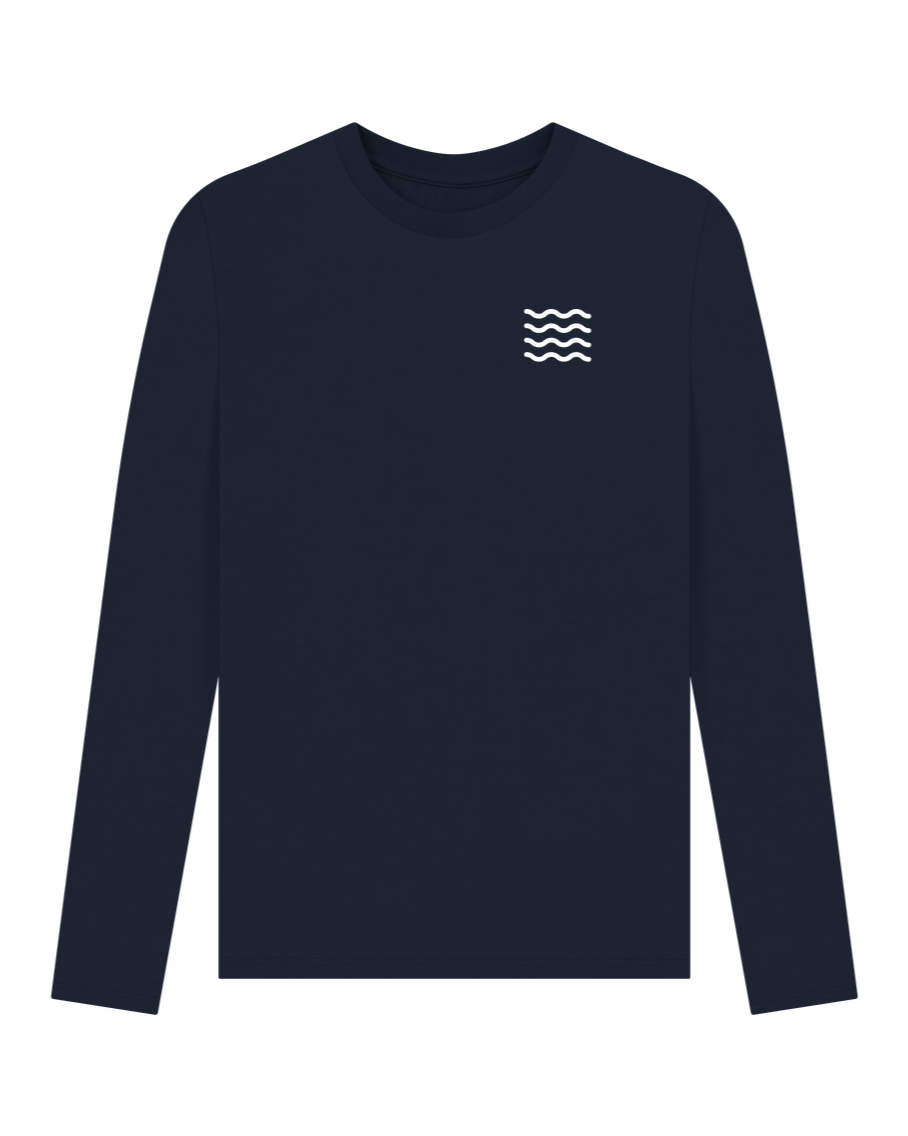 Navy Blue Octopoda Long Sleeve T-shirt