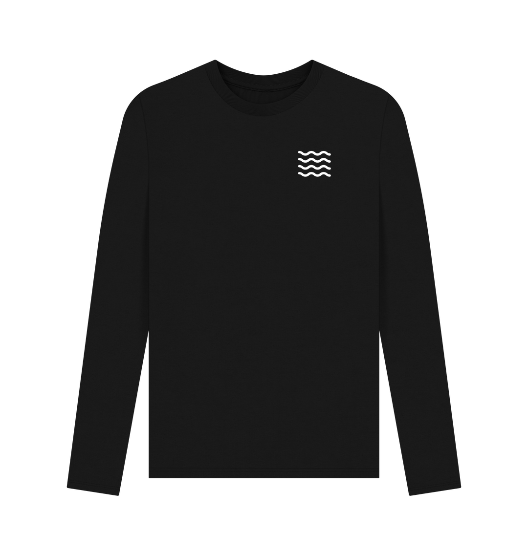 Black Printed Long Sleeve T Shirt
