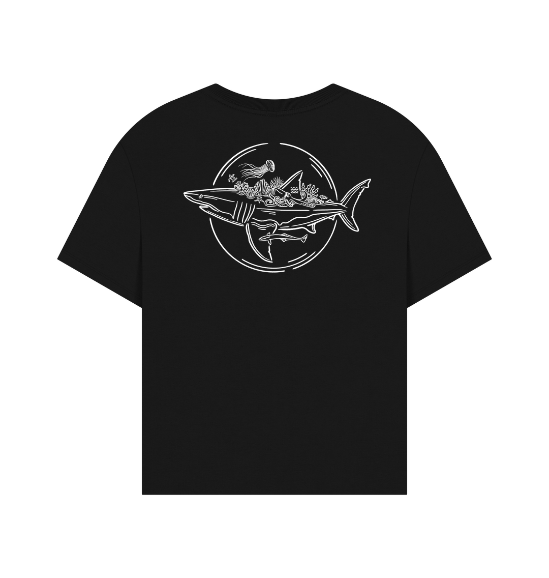 Black Printed T-shirt Back