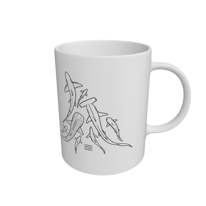 White Fins Mug