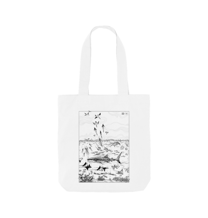 White Two Sides Tote Bag