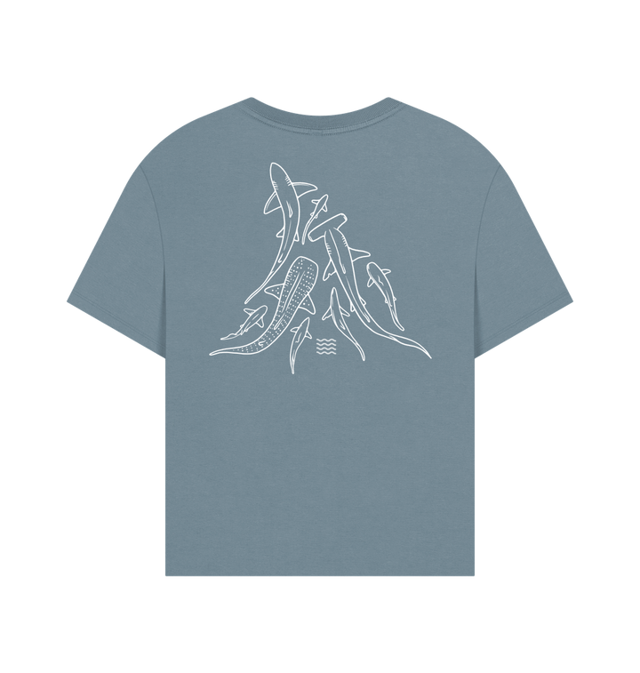 Stone Blue Printed T-shirt