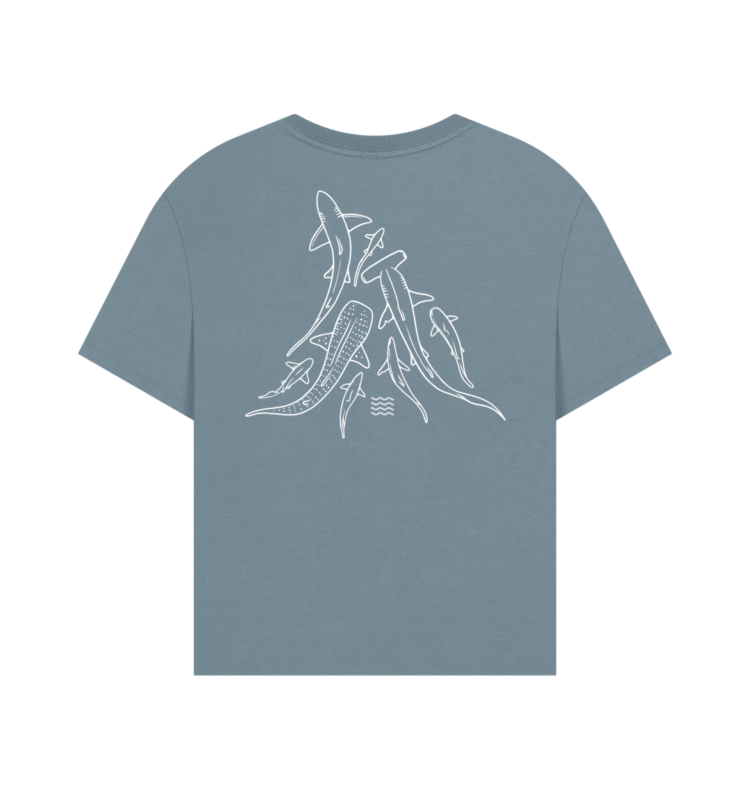 Stone Blue Printed T-shirt