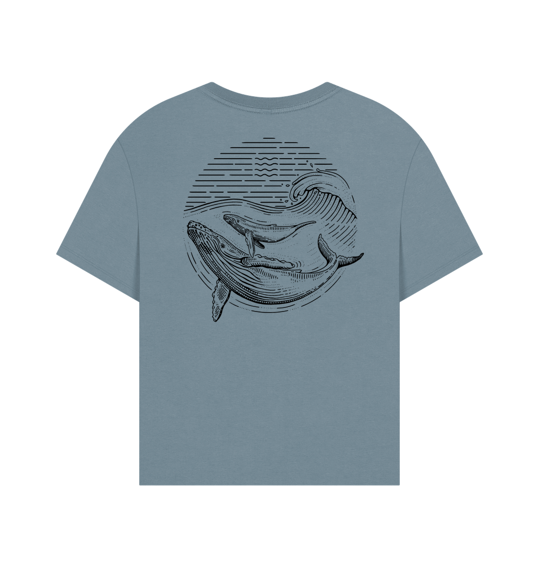 Stone Blue Printed T-shirt