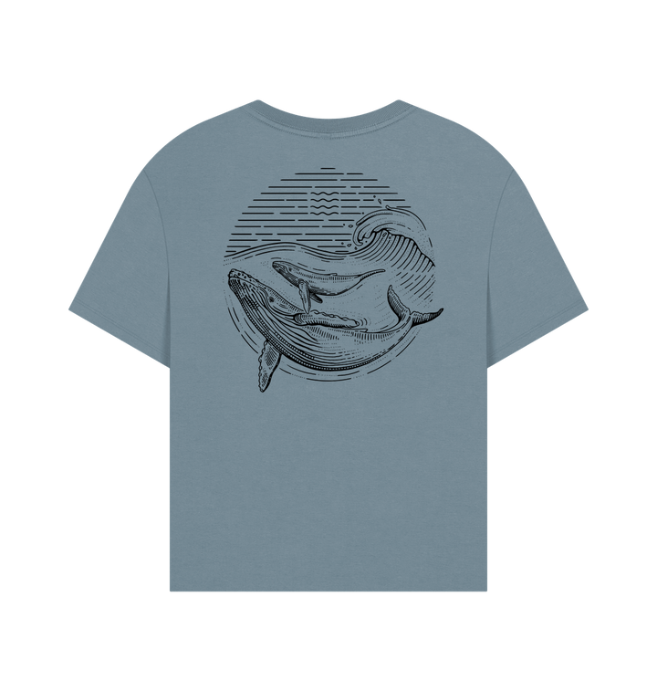 Stone Blue Printed T-shirt