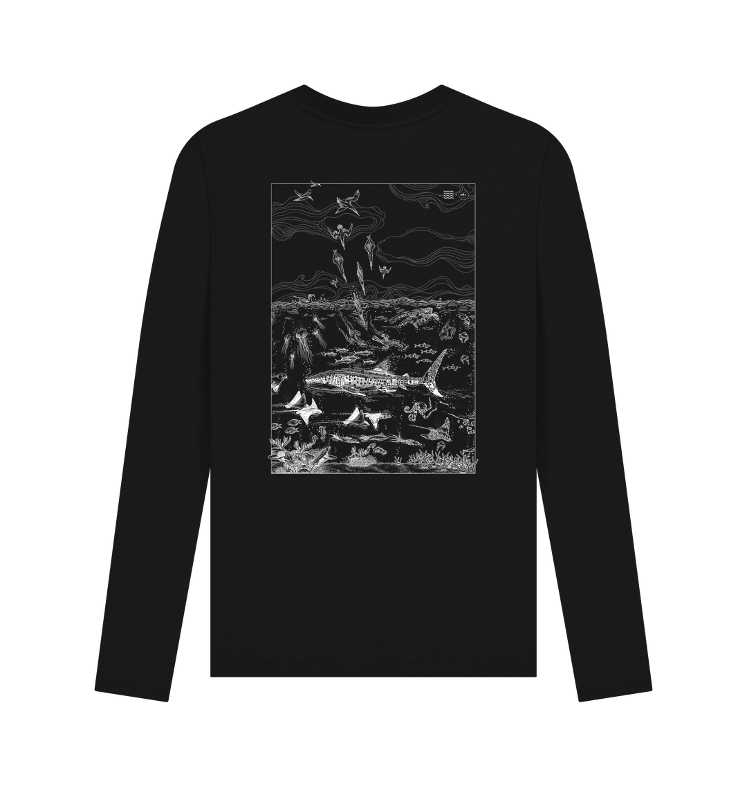 Black Printed Long Sleeve T Shirt