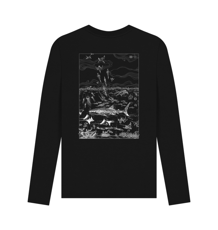 Black Printed Long Sleeve T Shirt