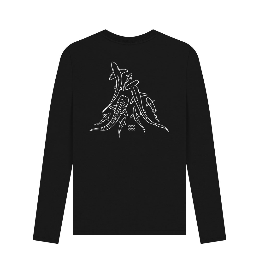 Black Printed Long Sleeve T Shirt