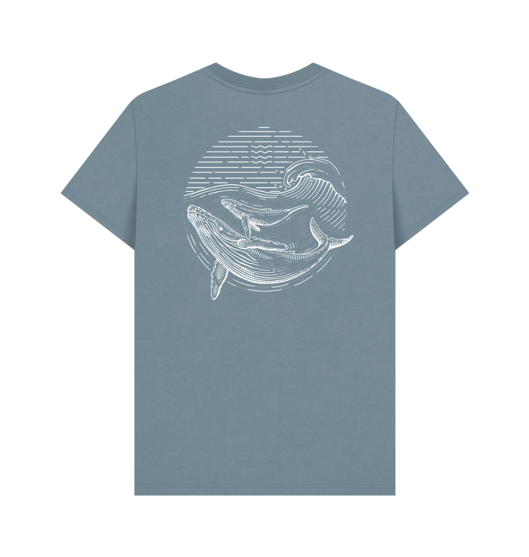 Stone Blue Printed T-shirt Back