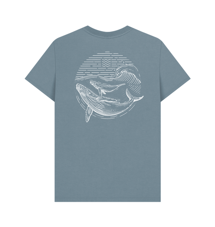 Stone Blue Printed T-shirt Back