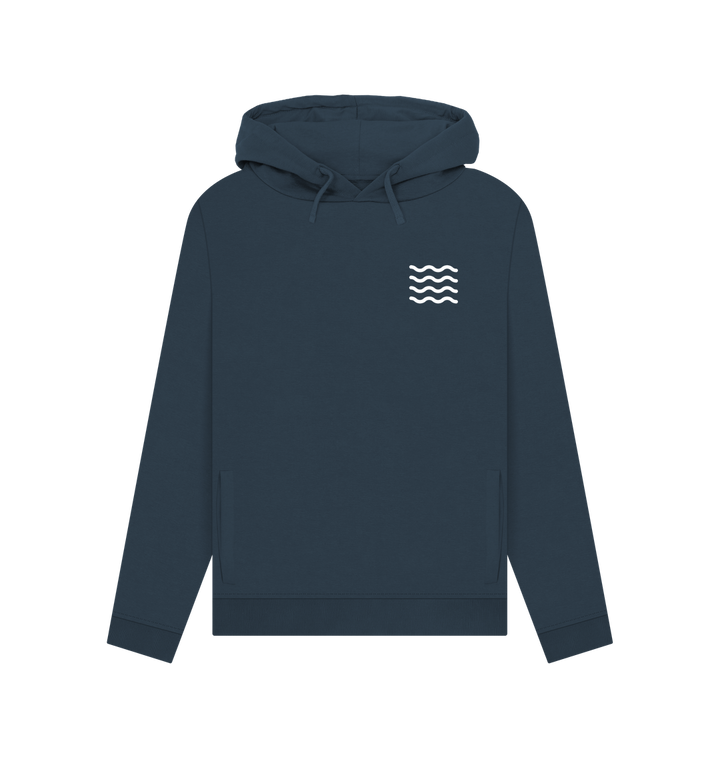 Navy Blue Printed Hoody