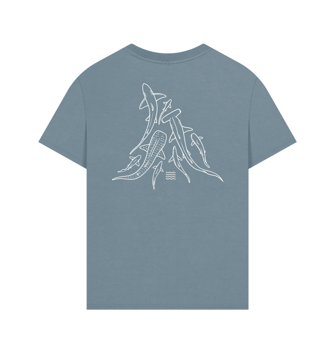 Stone Blue Printed T-shirt