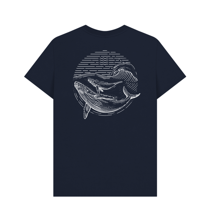 Navy Blue Printed T-shirt Back