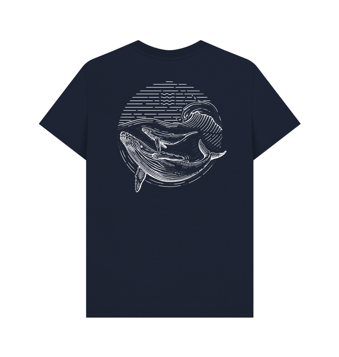 Navy Blue Printed T-shirt Back