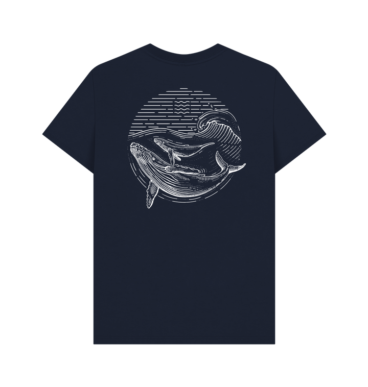Navy Blue Printed T-shirt Back