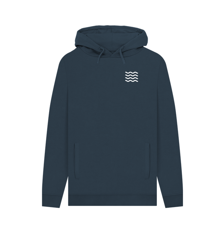 Navy Printed Hoody