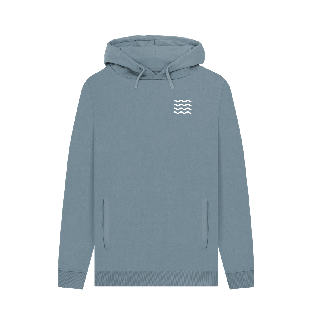 Stone Blue Printed Hoody