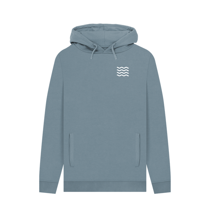 Stone Blue Printed Hoody