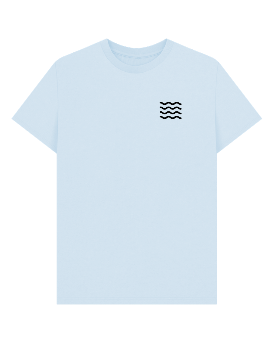 Sky Blue Octopoda T-shirt Black