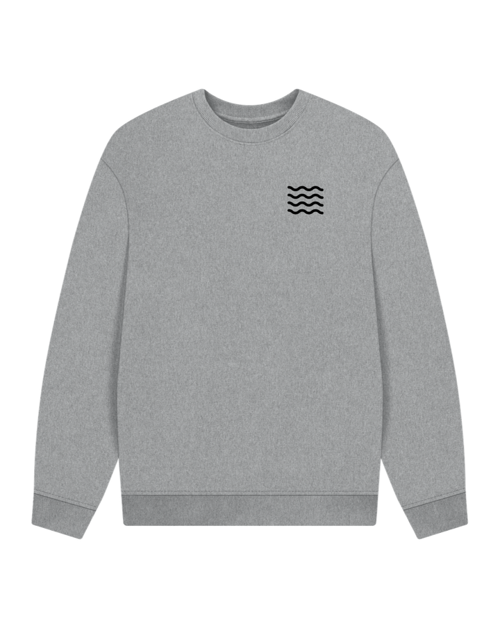 Athletic Grey Fins Oversized Sweatshirt \/ Black Version