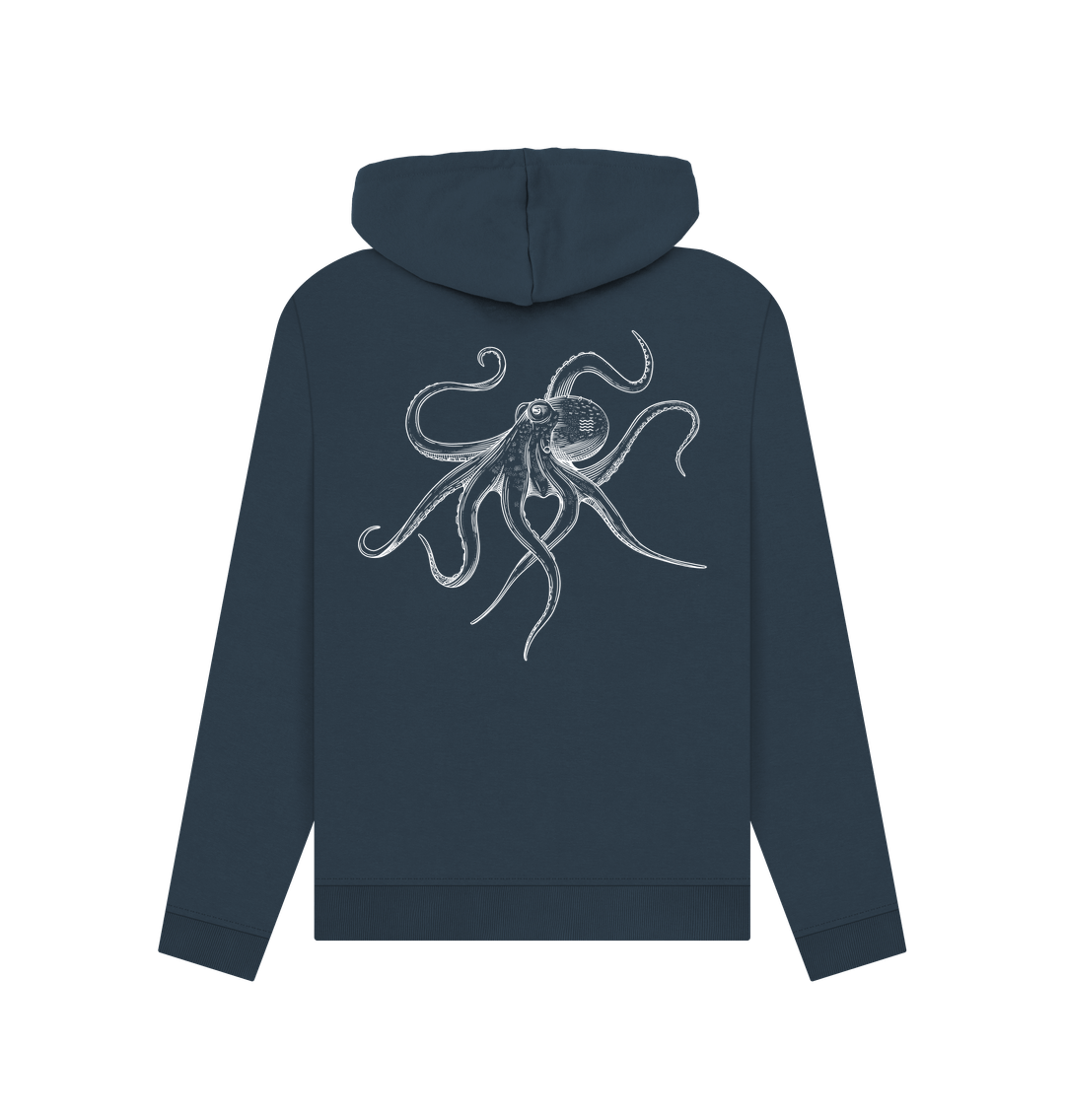 Navy Blue Printed Hoody