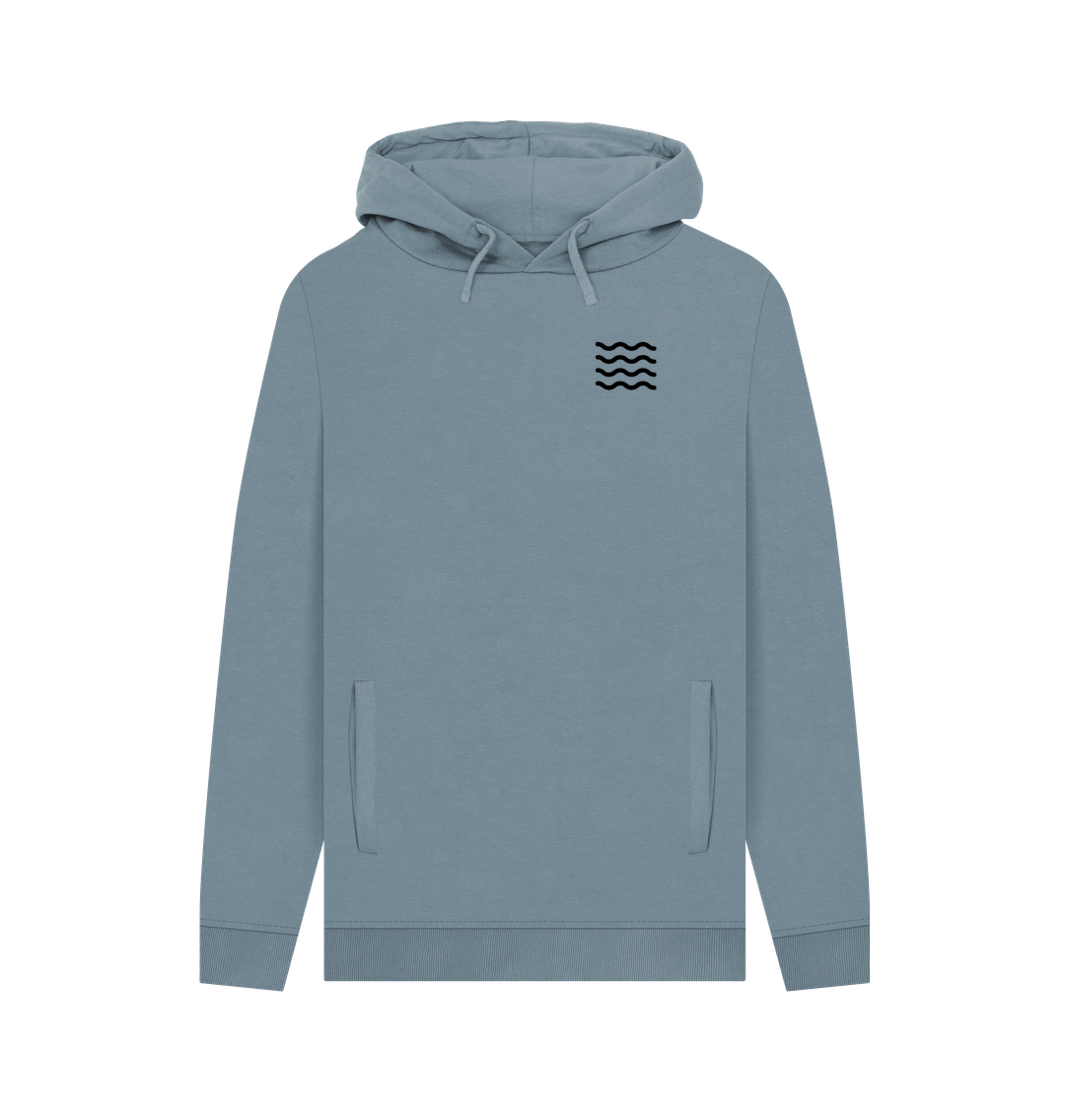 Stone Blue Printed Hoody