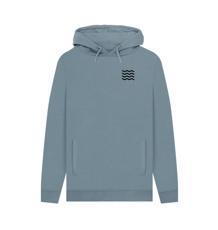 Stone Blue Printed Hoody