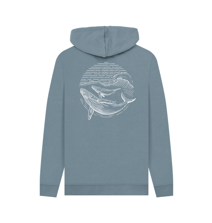 Stone Blue Printed Hoody