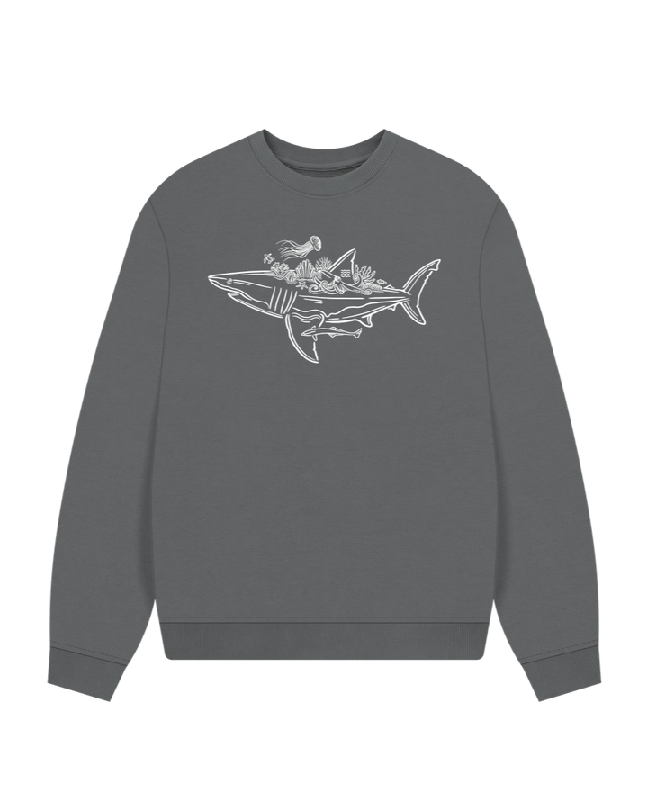 Slate Grey Balance Keepers Women's Oversized Sweatshirt \/ Front Print