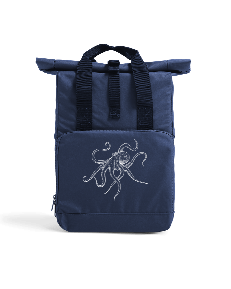 Navy Dusk Octo Recycled Roll-Top Backpack