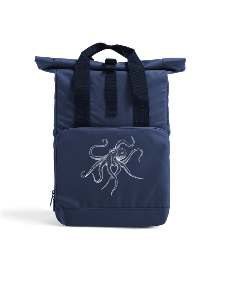 Navy Dusk Octo Recycled Roll-Top Backpack