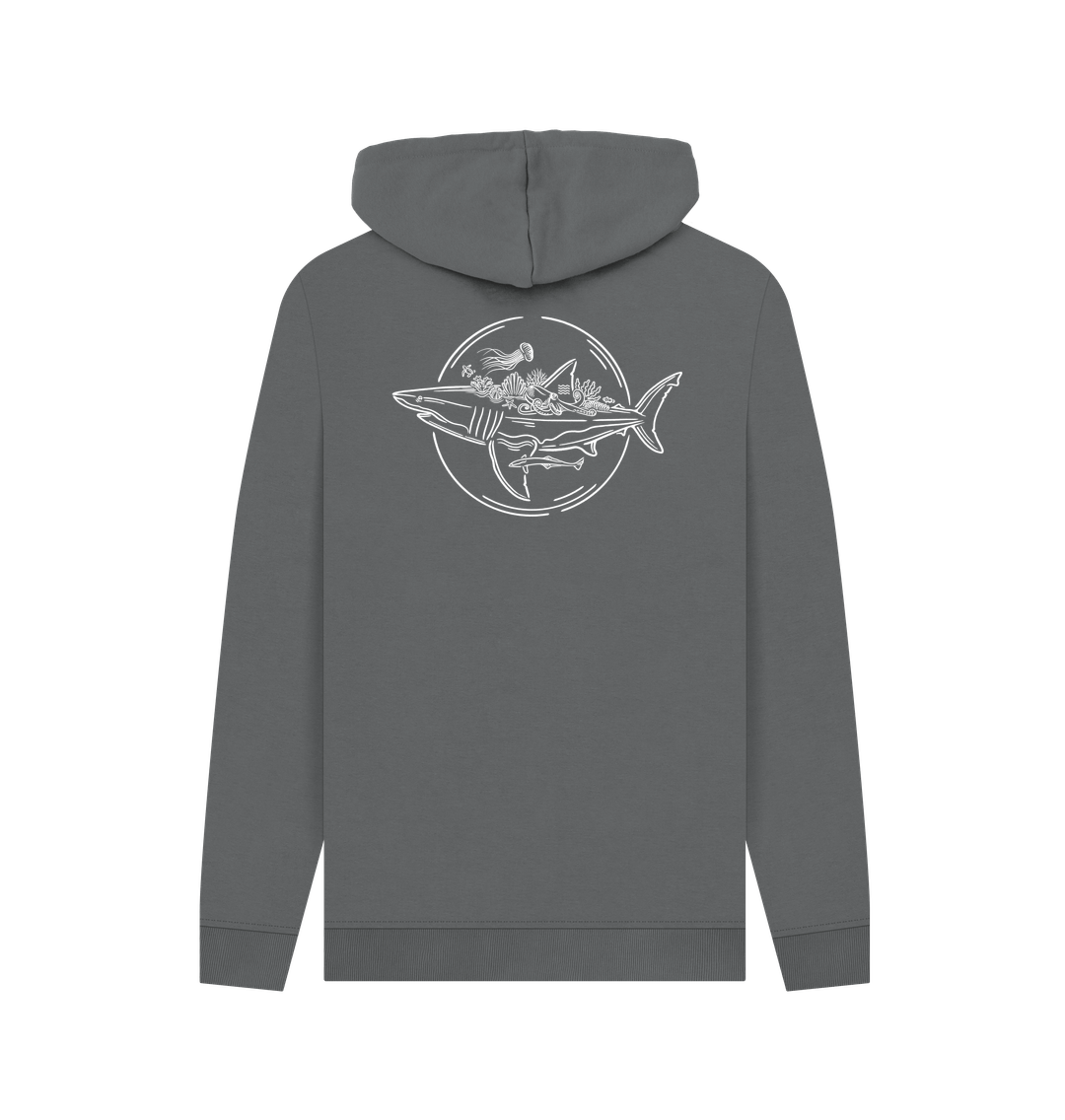 Slate Grey Printed Hoody Back