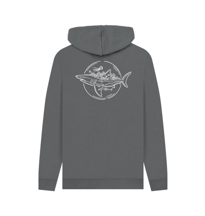 Slate Grey Printed Hoody Back