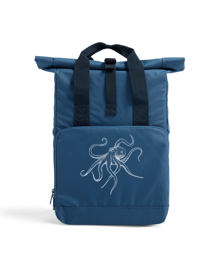 Airforce Blue Octo Recycled Roll-Top Backpack