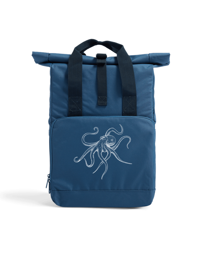 Airforce Blue Octo Recycled Roll-Top Backpack